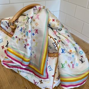 Louis Vuitton White Multicolor Scarf